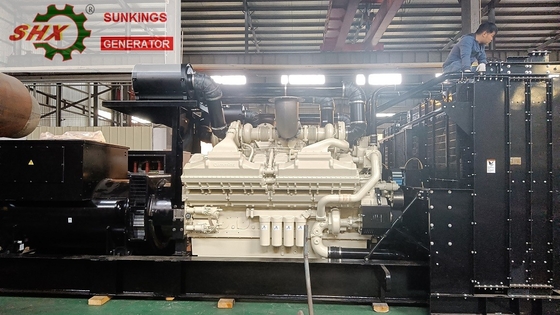 주문 2MW 디젤 엔진 고전압 발생기 4.16 킬로볼트 쿠민스 Genset online manufacture