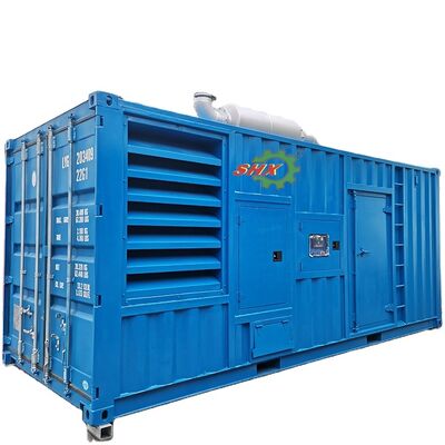 주문 수냉식 1375 KVA 1100KW 엔진 방음 디젤 발전기 컨테이너형 40HQ ATS 24V DC 시동 online manufacture
