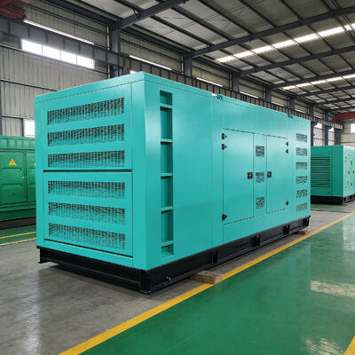 무소음 디젤 발전기 500KW 550KW 700KW 오픈 프레임 타입 24V DC 전기 시동 50/60Hz / 엔진 수냉식